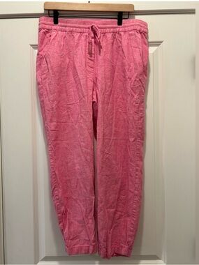 J Crew Linen-cotton blend drawstring pant Sz 14